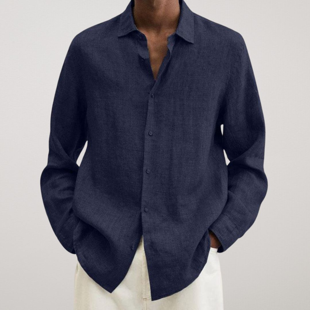 Zerano | Premium Cotton Linen Look Shirt for Effortless Warm Weather Style