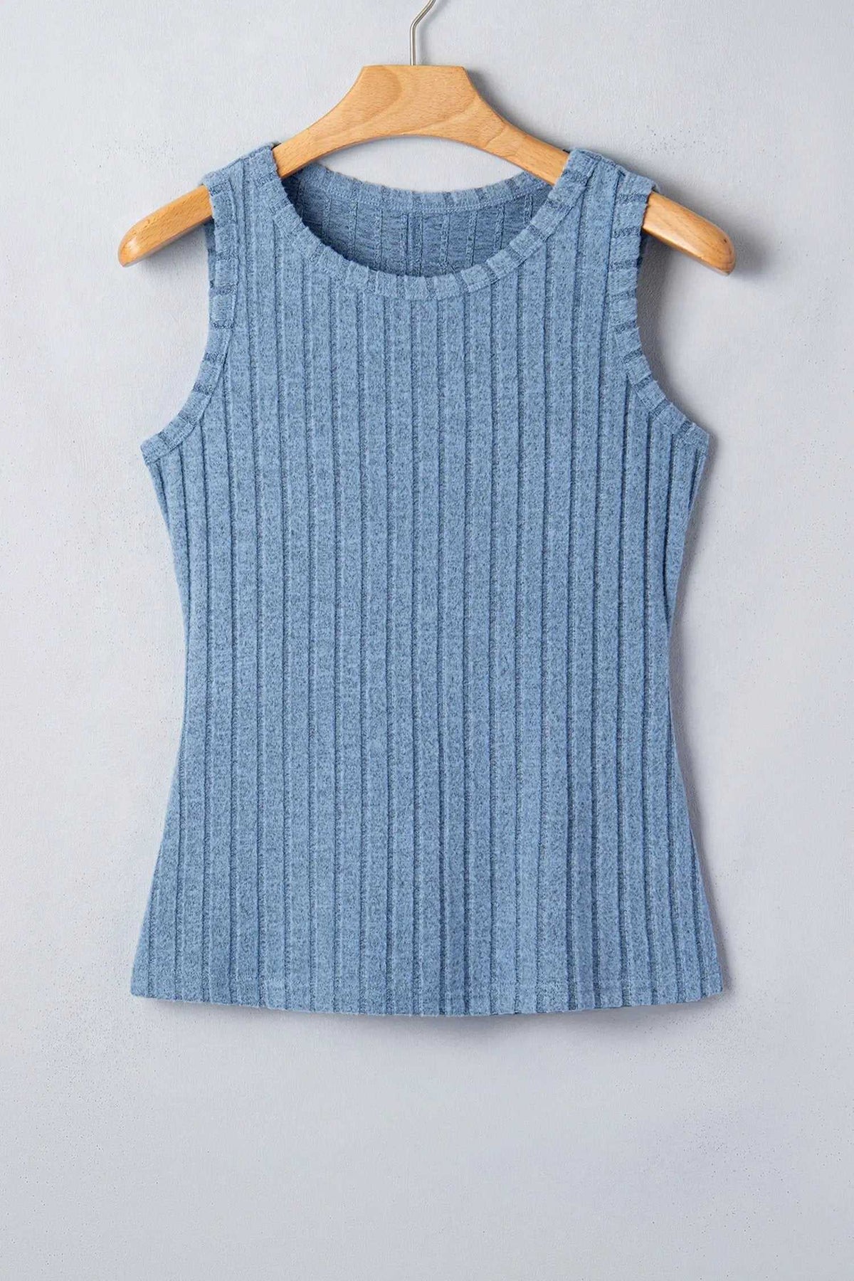 Noelia | Ribbed Mineral Washed Slim Fit Tank Top for Layering