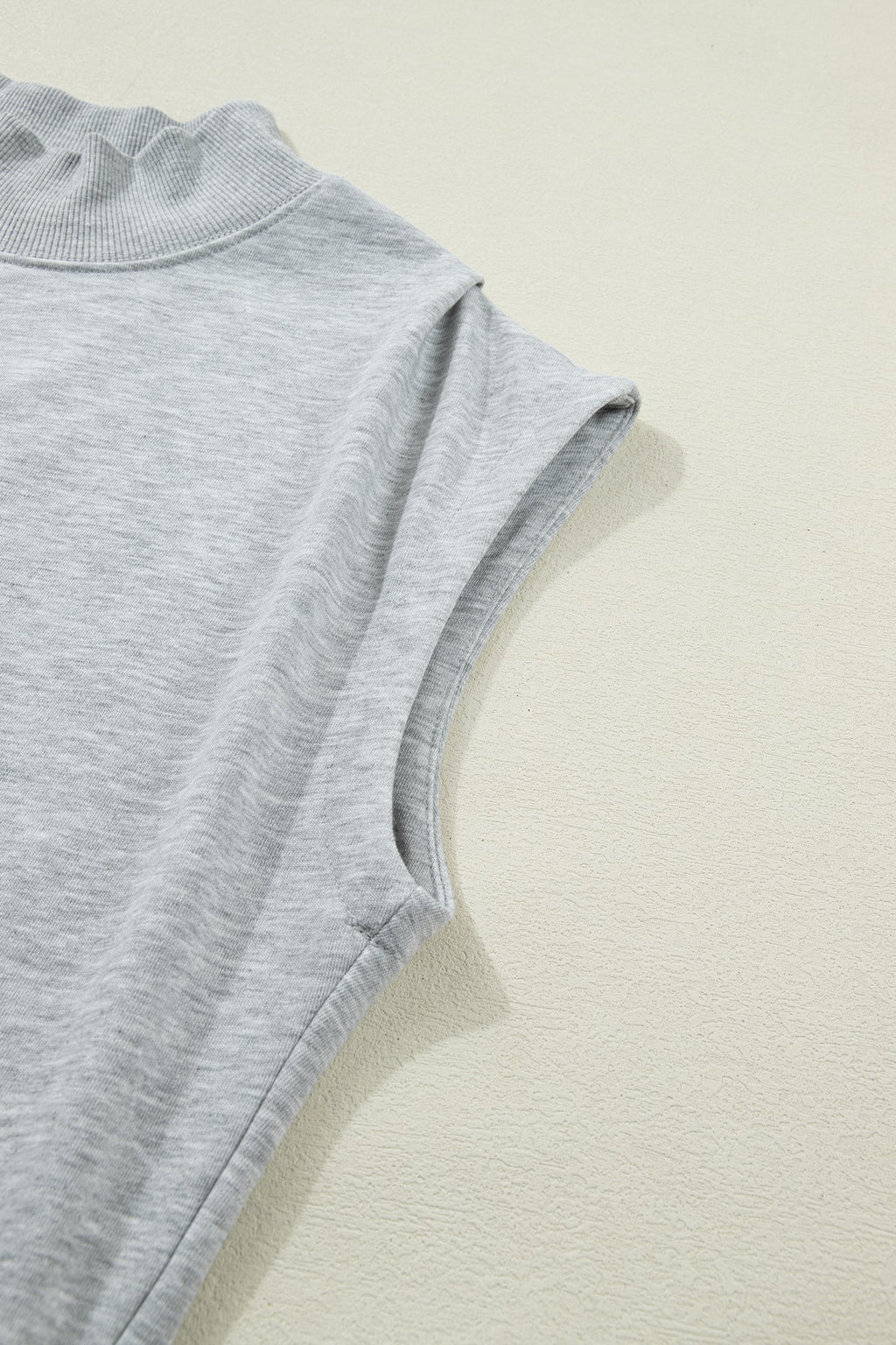 Danae | Mock Neck Cap Sleeve Relaxed Top for Everyday Layering