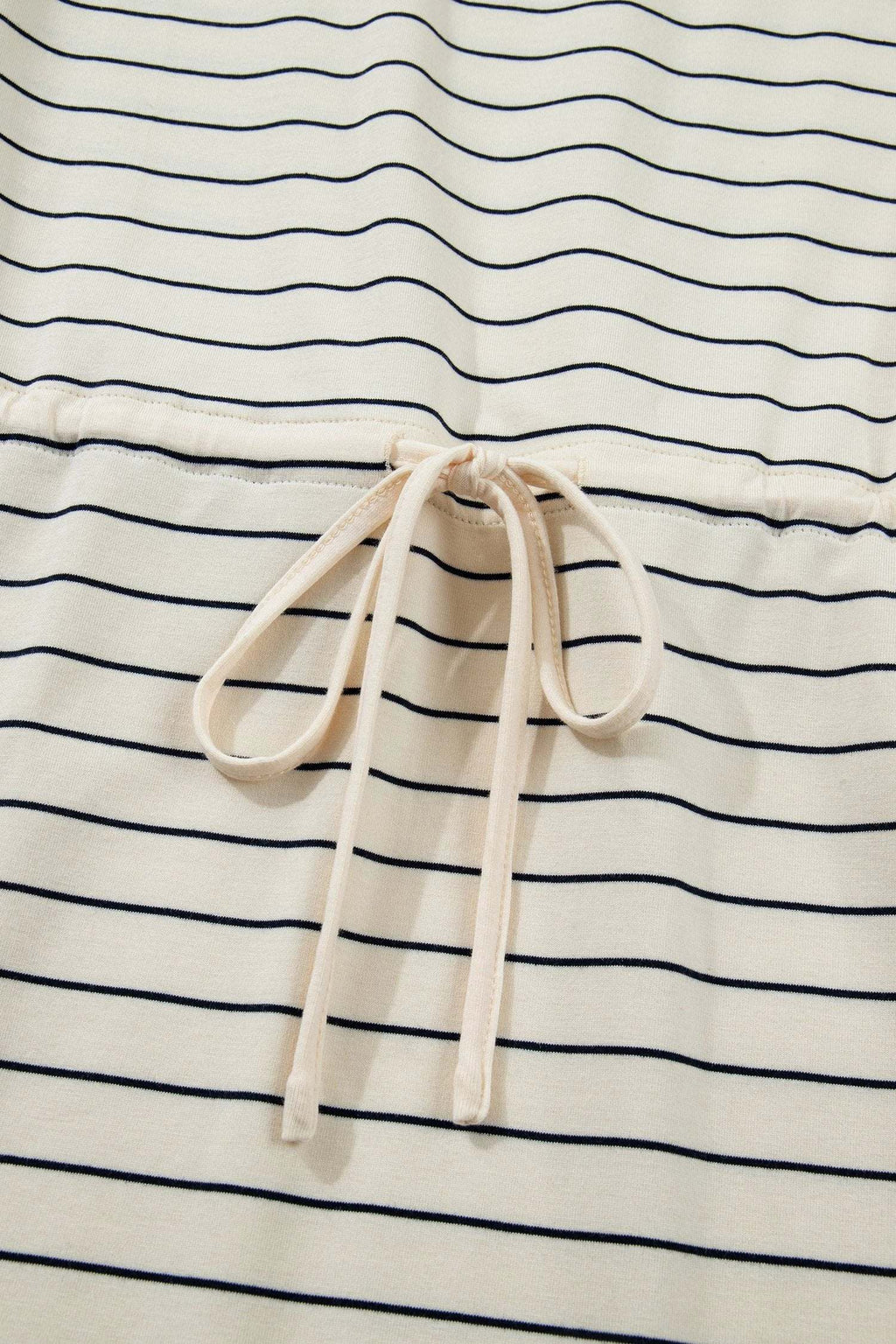 Dorothea | Striped Drawstring Tank Mini Dress with Side Pockets