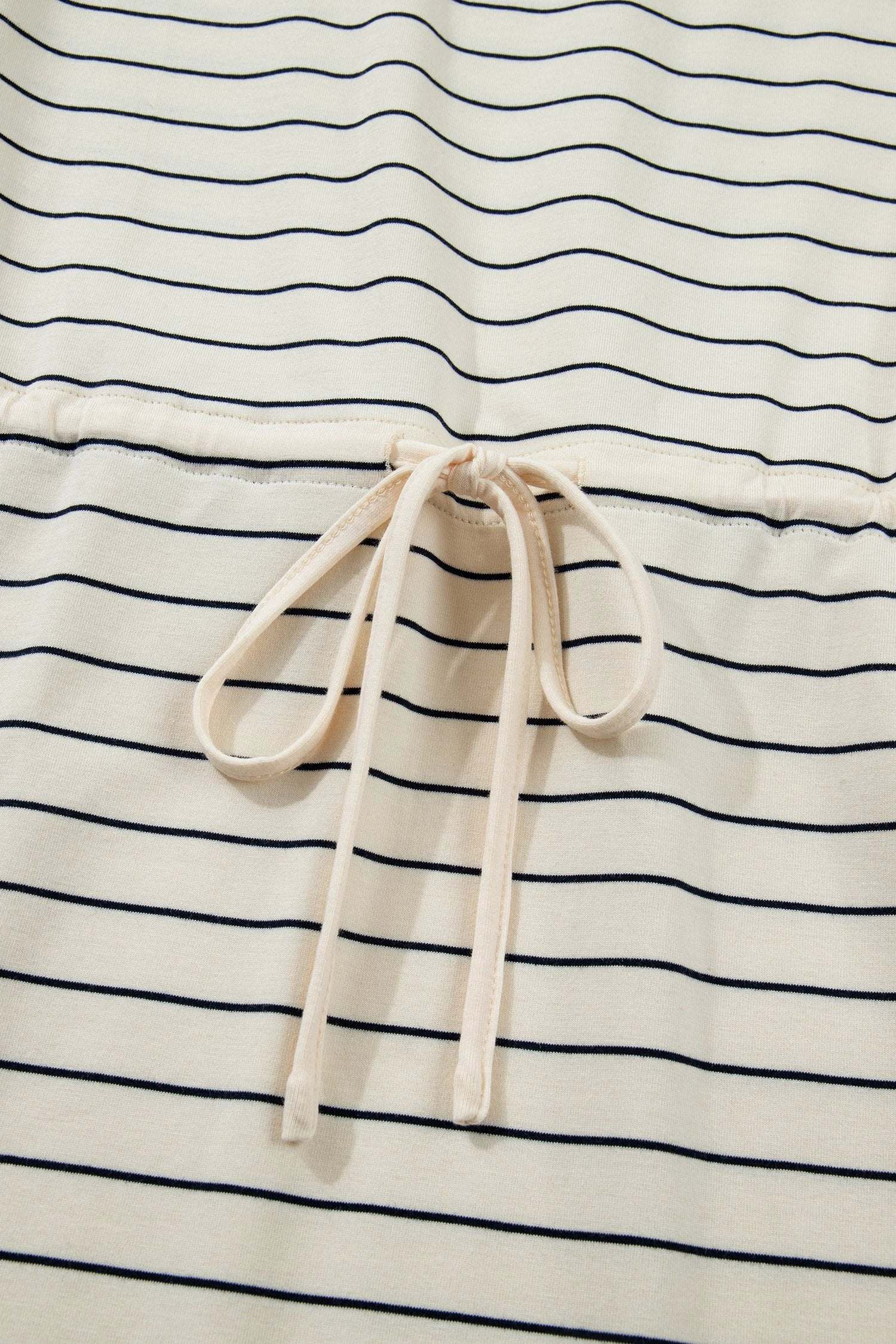 Dorothea | Striped Drawstring Tank Mini Dress with Side Pockets