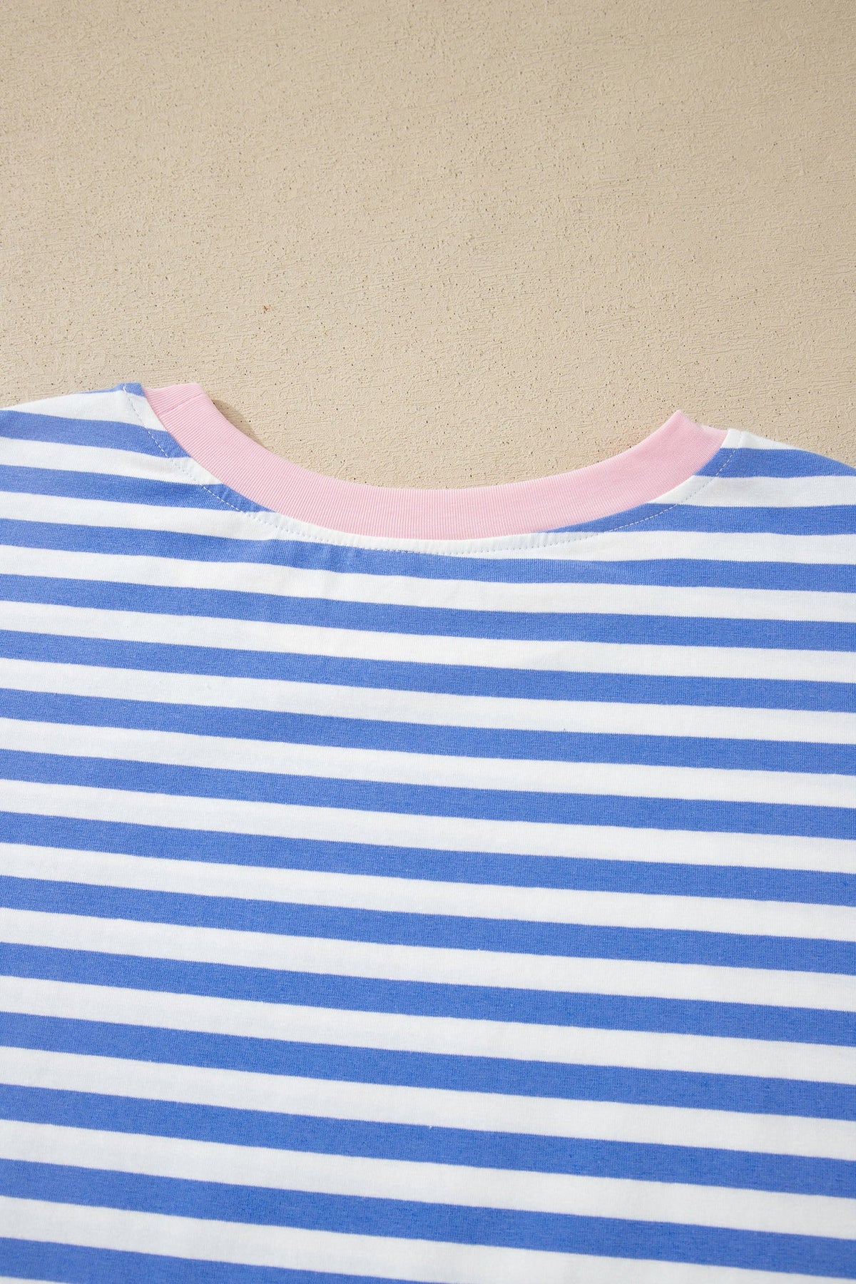 Lucienne | Striped Crewneck Tee and Knot Front Shorts Two Piece Set