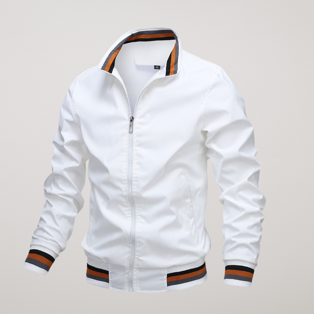 Galveno | Ribbed Collar Bomber Jacket for Transitional Season Layering