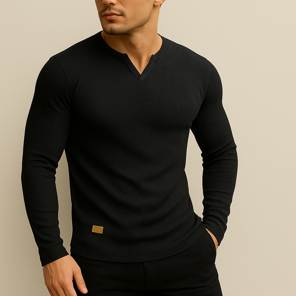 Atheno | Breathable Slim Fit V Neck Shirt for Men for Training and Casual Wear