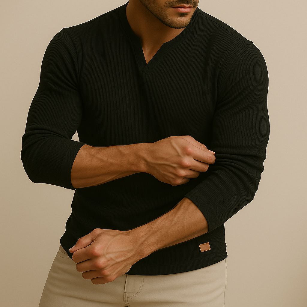 Atheno | Breathable Slim Fit V Neck Shirt for Men for Training and Casual Wear