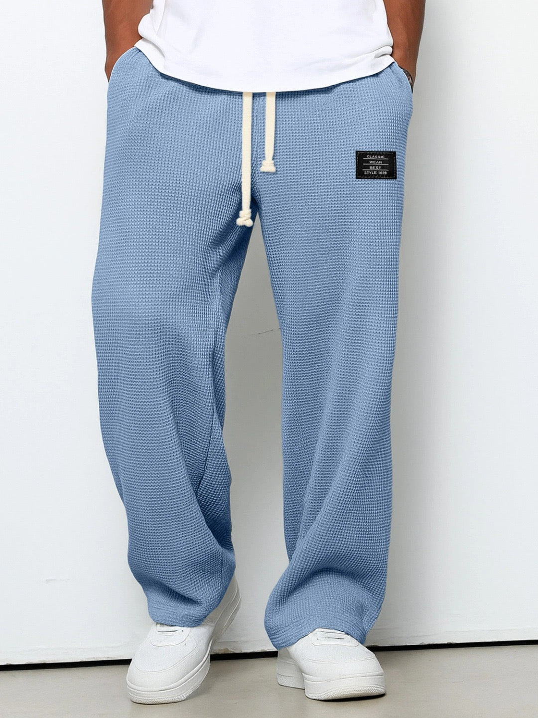 Lorenti | Comfort Stretch Woven Pants for Men with Drawstring Everyday Fit