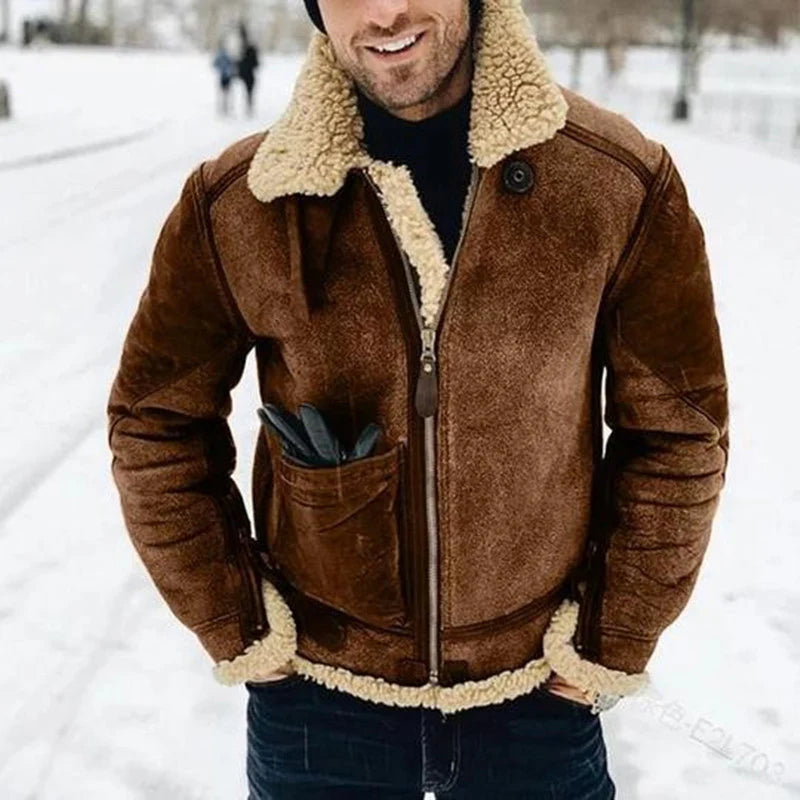 Genvaro | Soft Lambskin Touch Leather Jacket for Evening and Autumn Wear