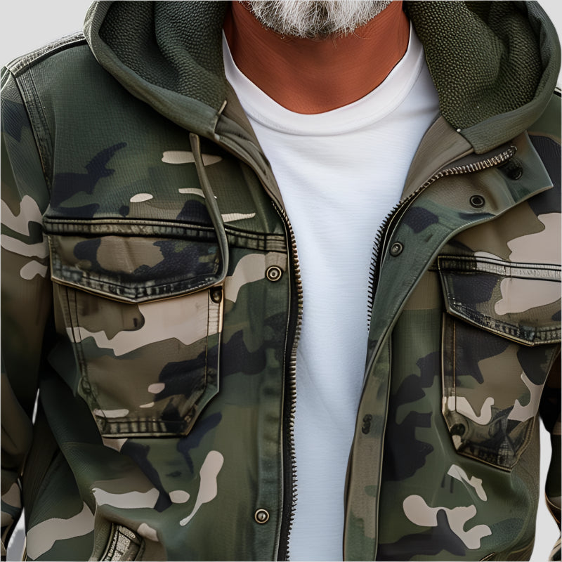 Ivrano | Hooded Utility Cargo Jacket for All Weather Everyday Wear