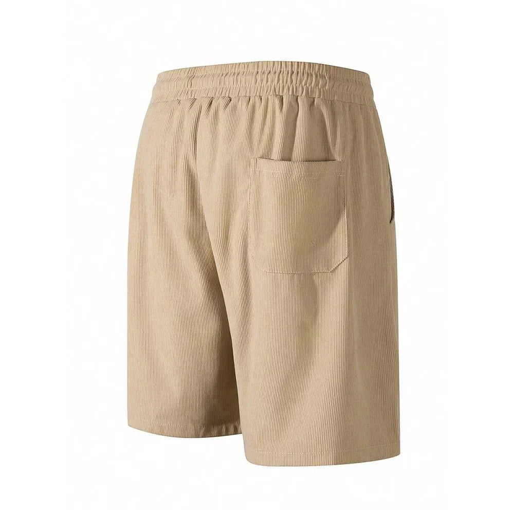 Navello | Ribbed Knit Relaxed Shorts for Men with Adjustable Sport Waistband