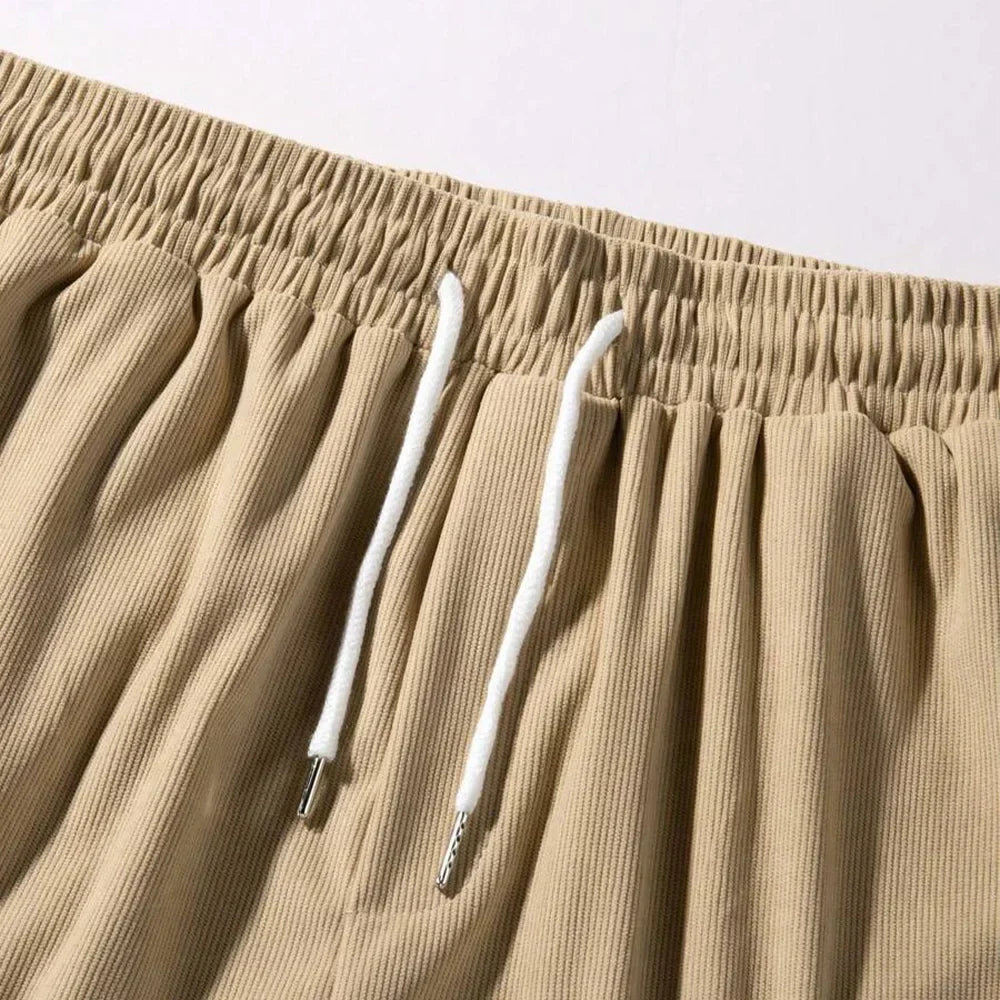 Navello | Ribbed Knit Relaxed Shorts for Men with Adjustable Sport Waistband