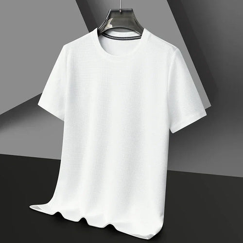Alderi | Waffle Knit Crew Neck T Shirt for Men with Breathable Everyday Fit