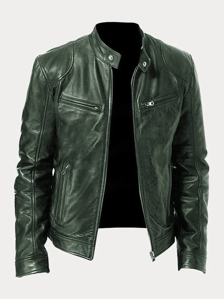 Navello | Soft Faux Leather Moto Jacket for Evening and City Wear