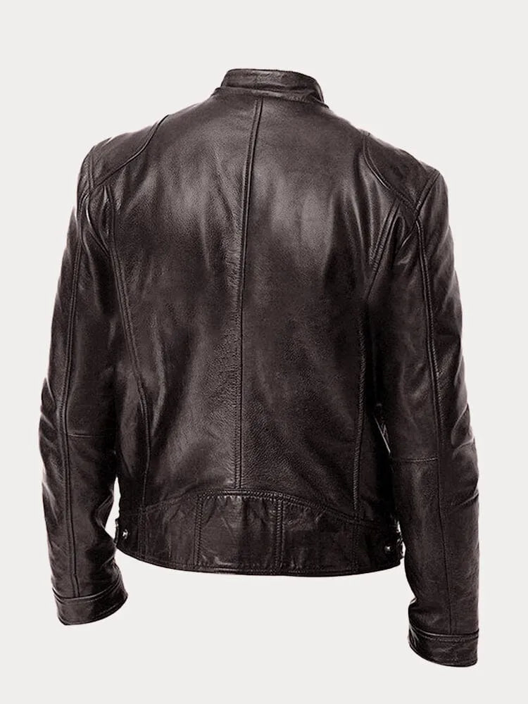 Navello | Soft Faux Leather Moto Jacket for Evening and City Wear