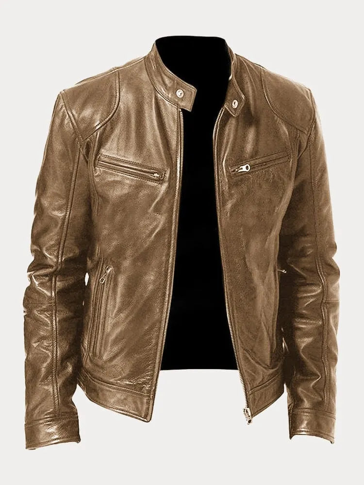 Navello | Soft Faux Leather Moto Jacket for Evening and City Wear