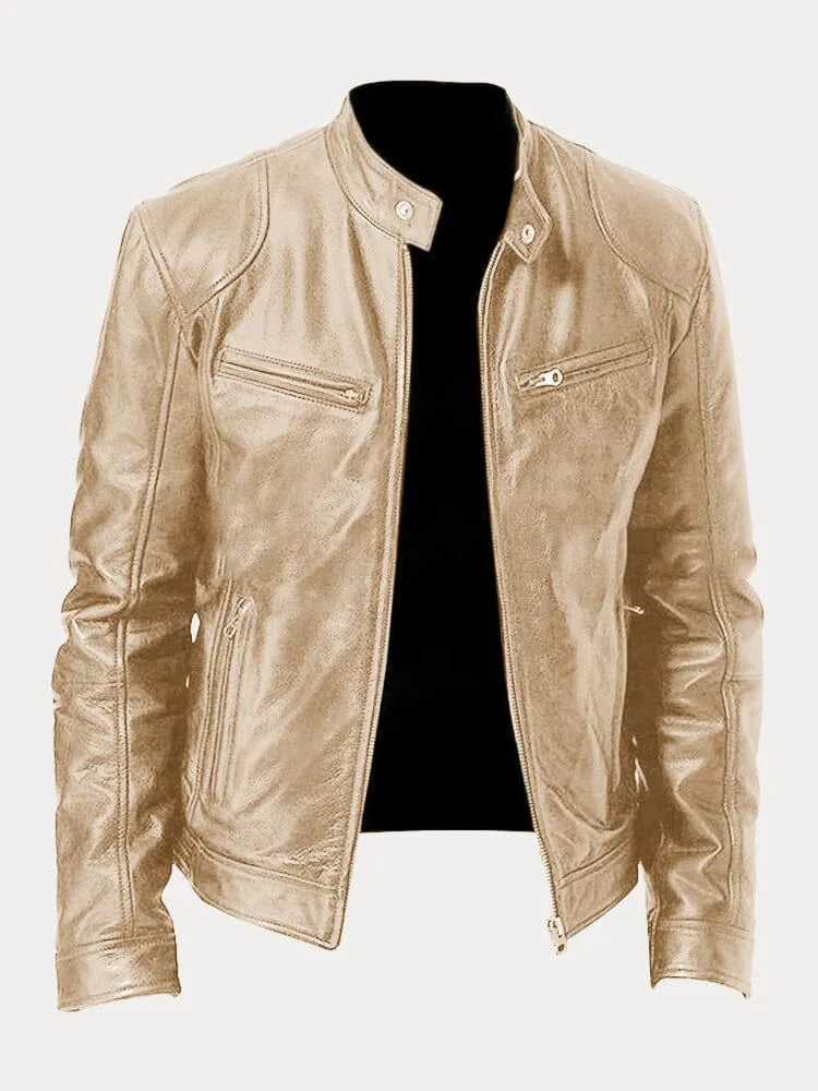Navello | Soft Faux Leather Moto Jacket for Evening and City Wear