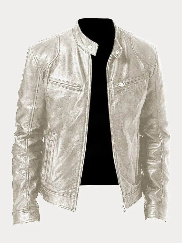 Navello | Soft Faux Leather Moto Jacket for Evening and City Wear