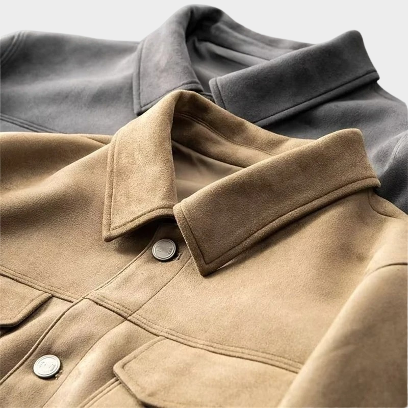 Nerino | Soft Suede Look Trucker Jacket for Autumn Days and City Evenings
