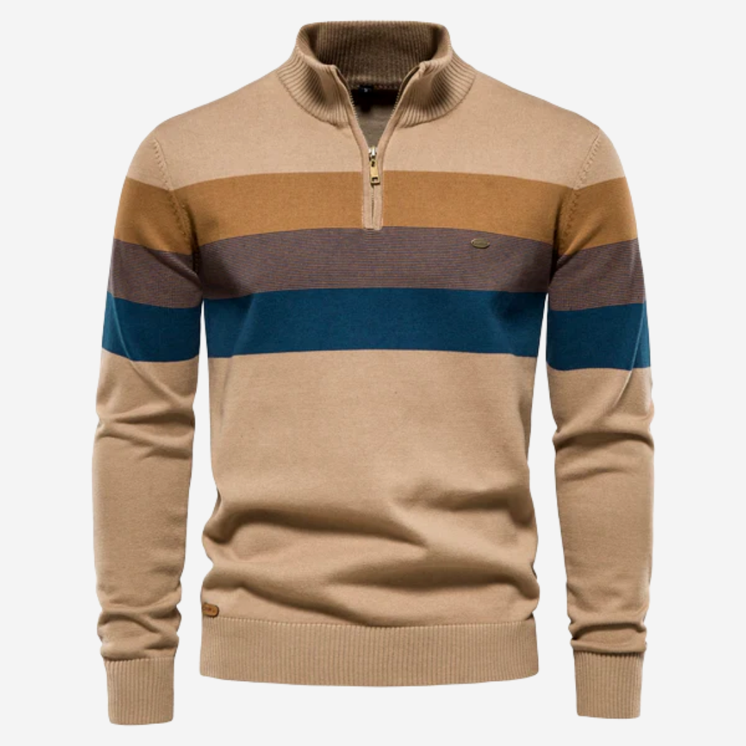 Vallino | Retro Colour Block Pullover for Casual Weekends and Layering