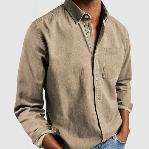 Belvano | Soft Touch Button Up Shirt for Men with Relaxed Smart Casual Fit
