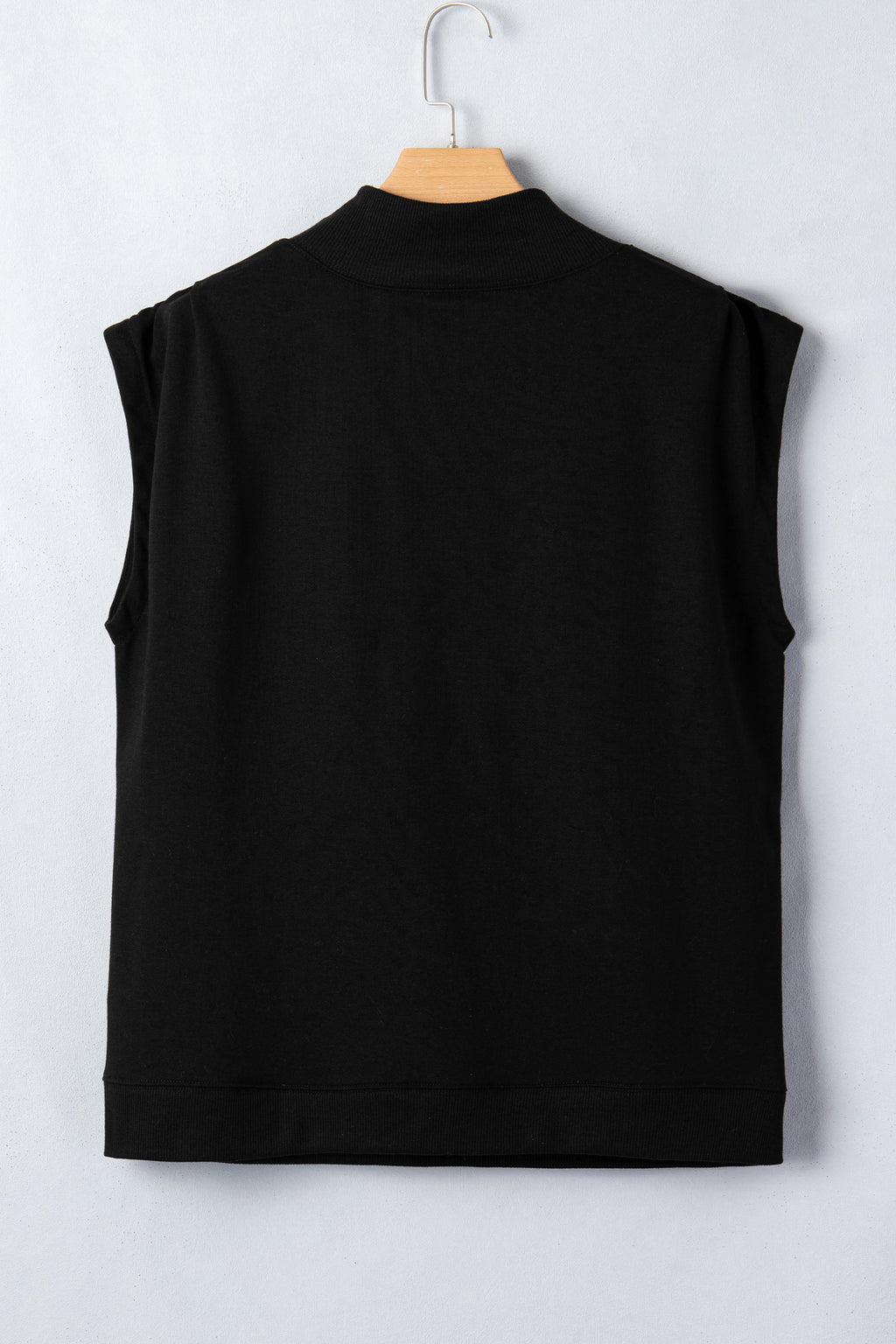 Danae | Mock Neck Cap Sleeve Relaxed Top for Everyday Layering