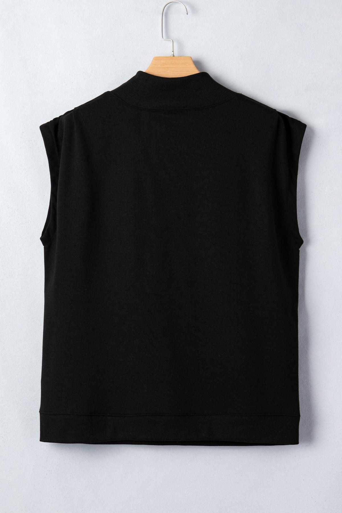 Danae | Mock Neck Cap Sleeve Relaxed Top for Everyday Layering