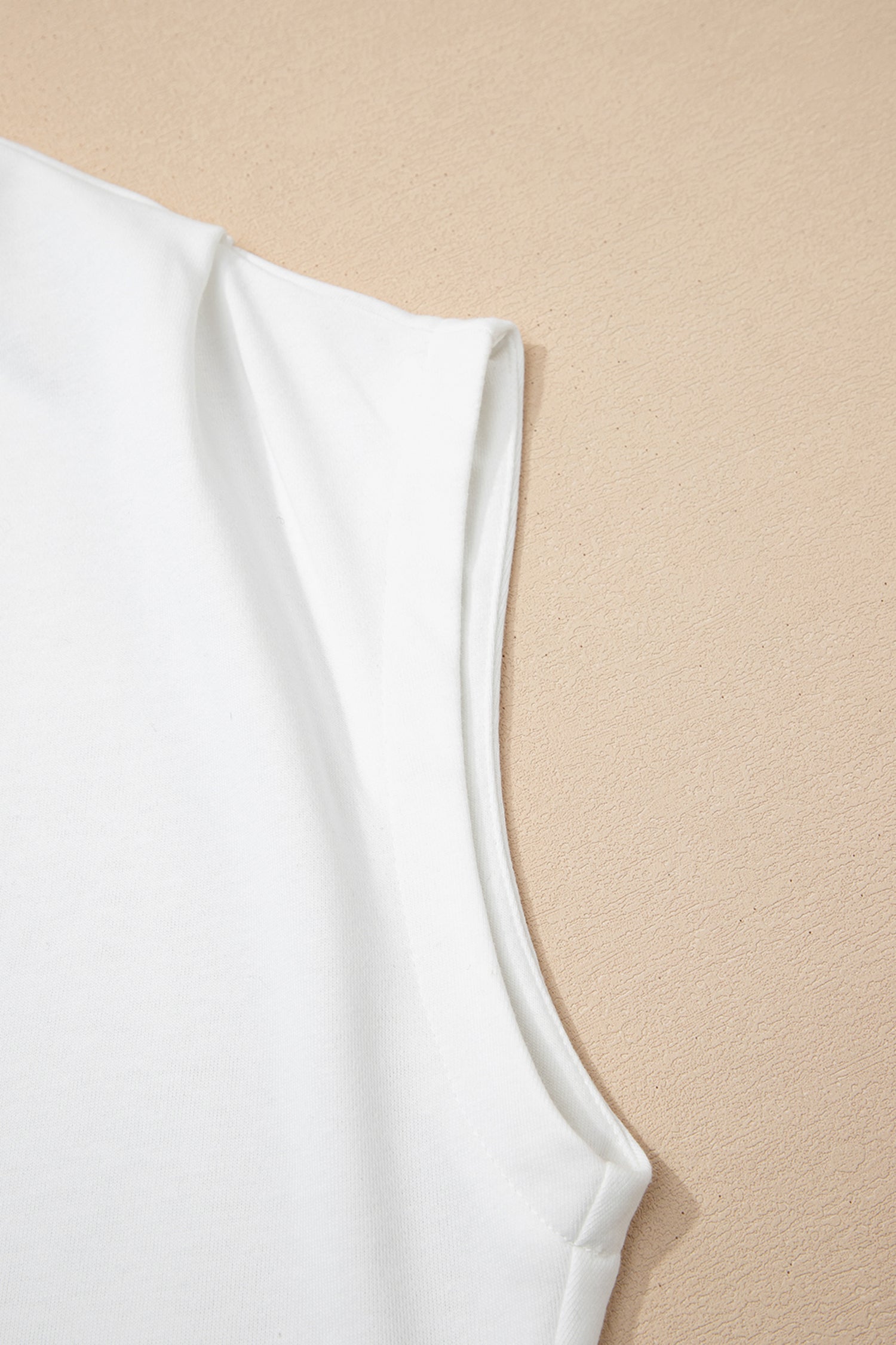 Danae | Mock Neck Cap Sleeve Relaxed Top for Everyday Layering