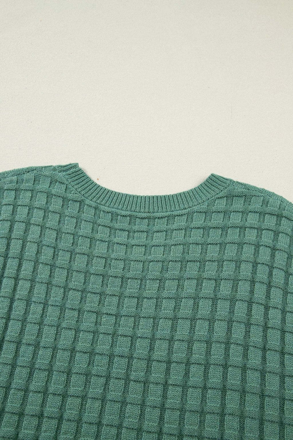 Yvaine | Textured Knit Short Sleeve Sweater in Extended Sizes
