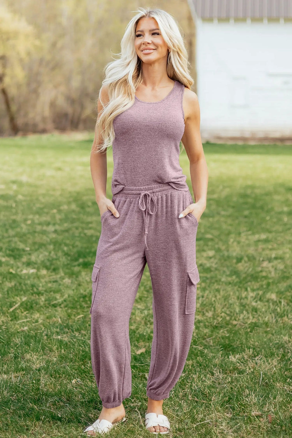 Verena | Sleeveless Tank and Drawstring Jogger Two Piece Set