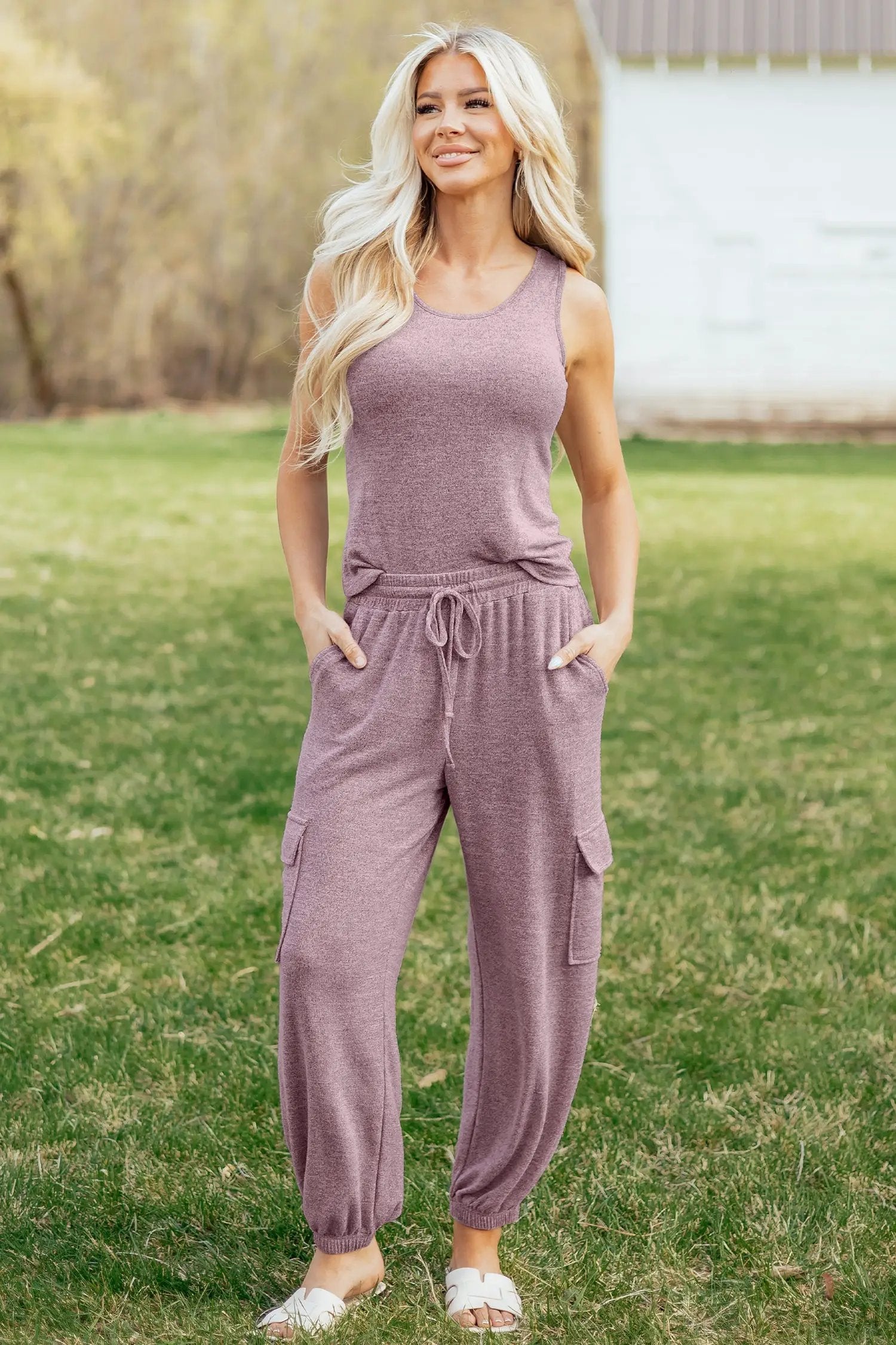 Verena | Sleeveless Tank and Drawstring Jogger Two Piece Set