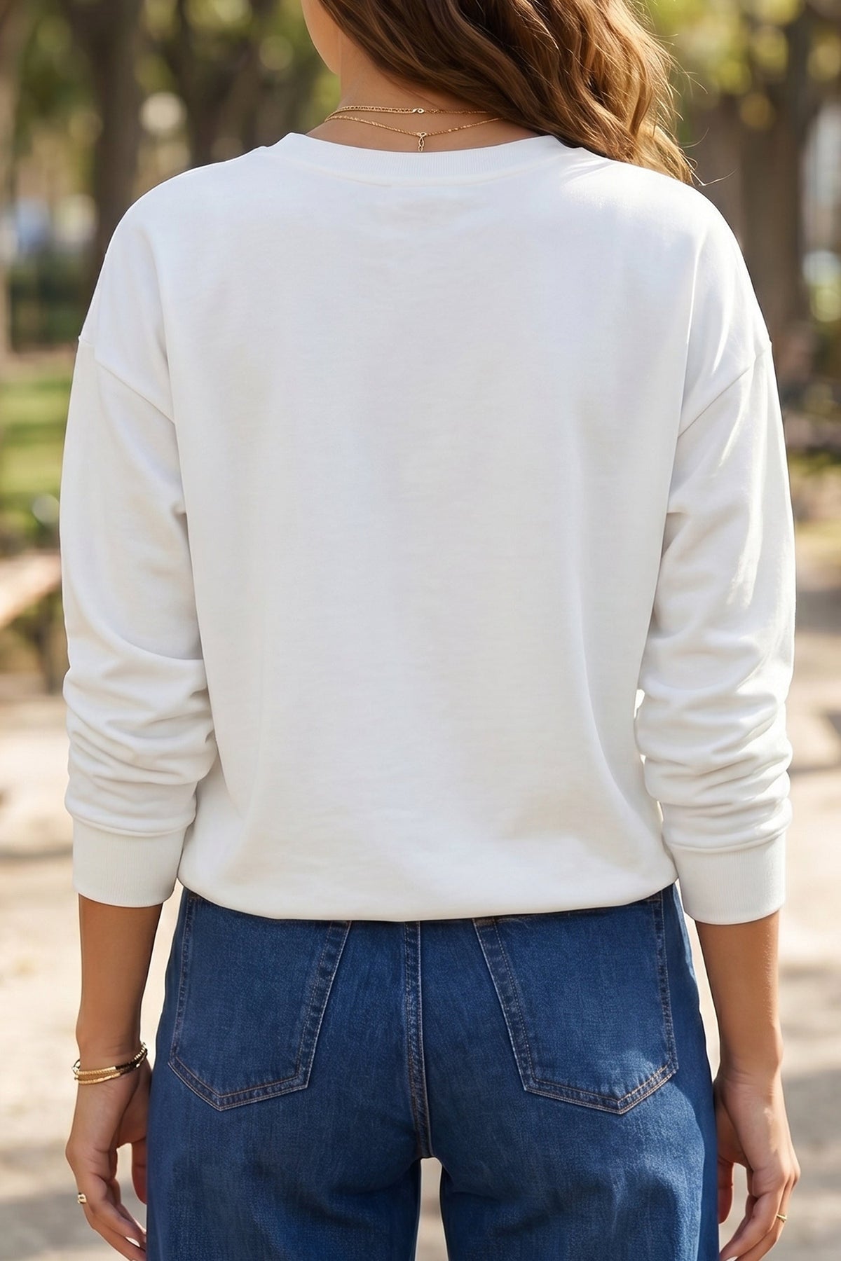 Brienne | Dropped Shoulder Long Sleeve Top with Relaxed Drape