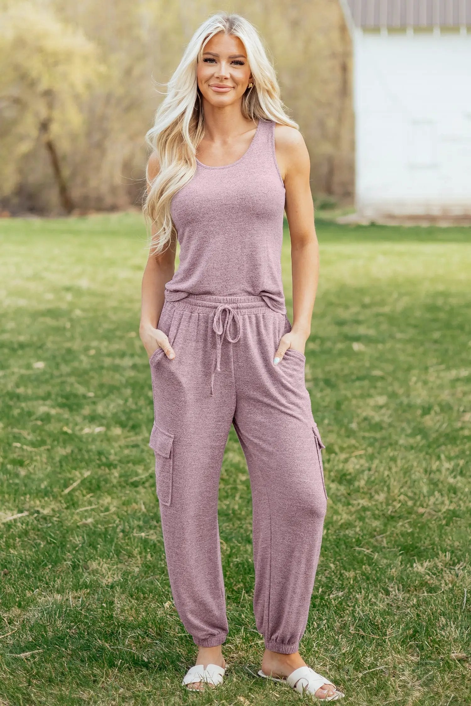 Verena | Sleeveless Tank and Drawstring Jogger Two Piece Set