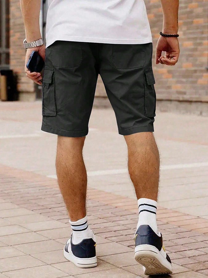 Cortale | Durable Multi Pocket Cargo Shorts for Men with Elastic Comfort Waist