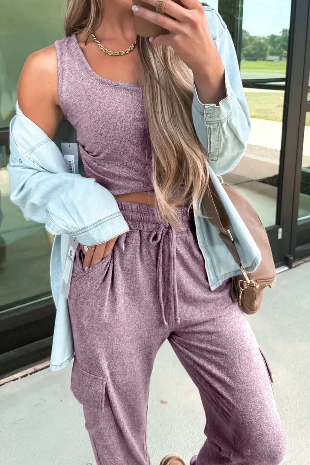 Verena | Sleeveless Tank and Drawstring Jogger Two Piece Set
