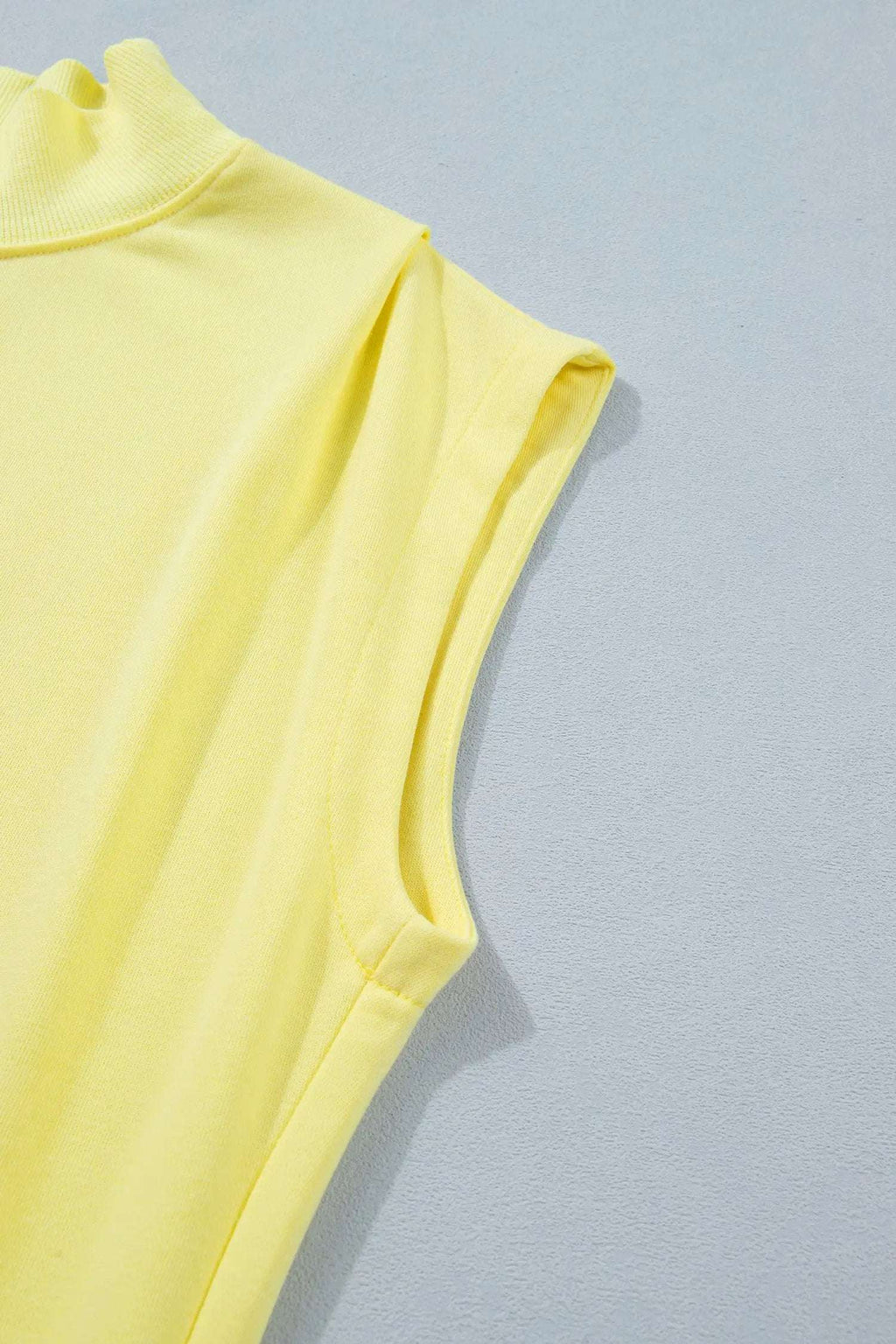 Danae | Mock Neck Cap Sleeve Relaxed Top for Everyday Layering