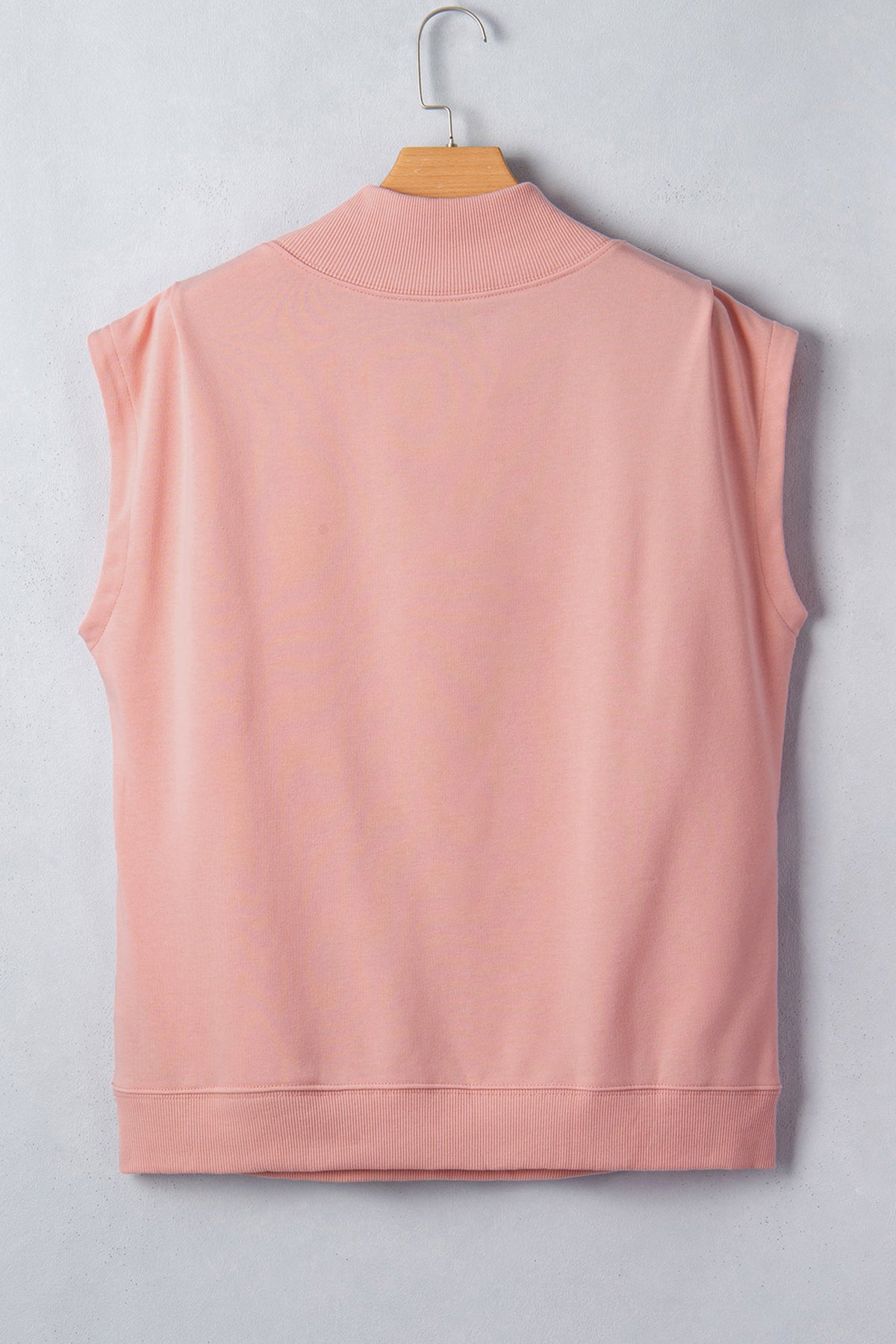 Danae | Mock Neck Cap Sleeve Relaxed Top for Everyday Layering