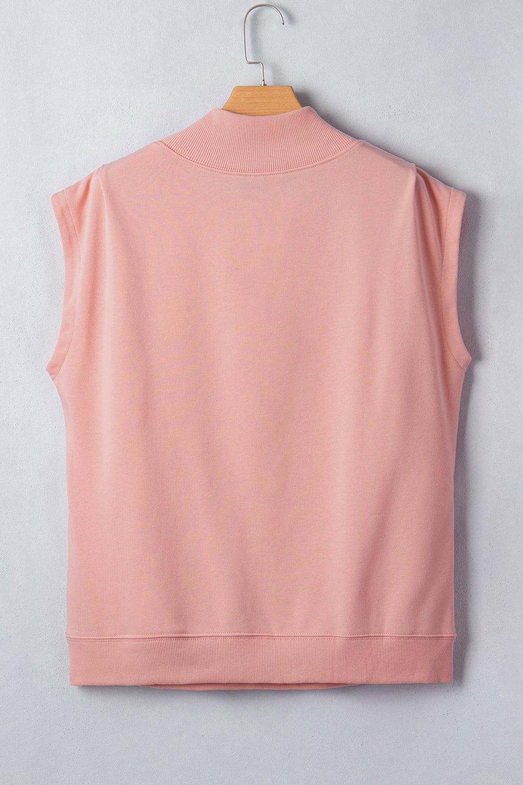 Danae | Mock Neck Cap Sleeve Relaxed Top for Everyday Layering