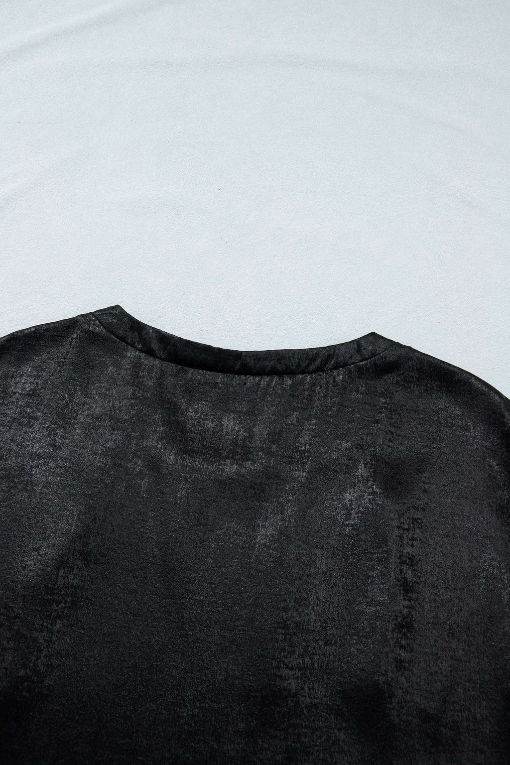 Francesca | Metallic Finish Round Neck Cap Sleeve Top