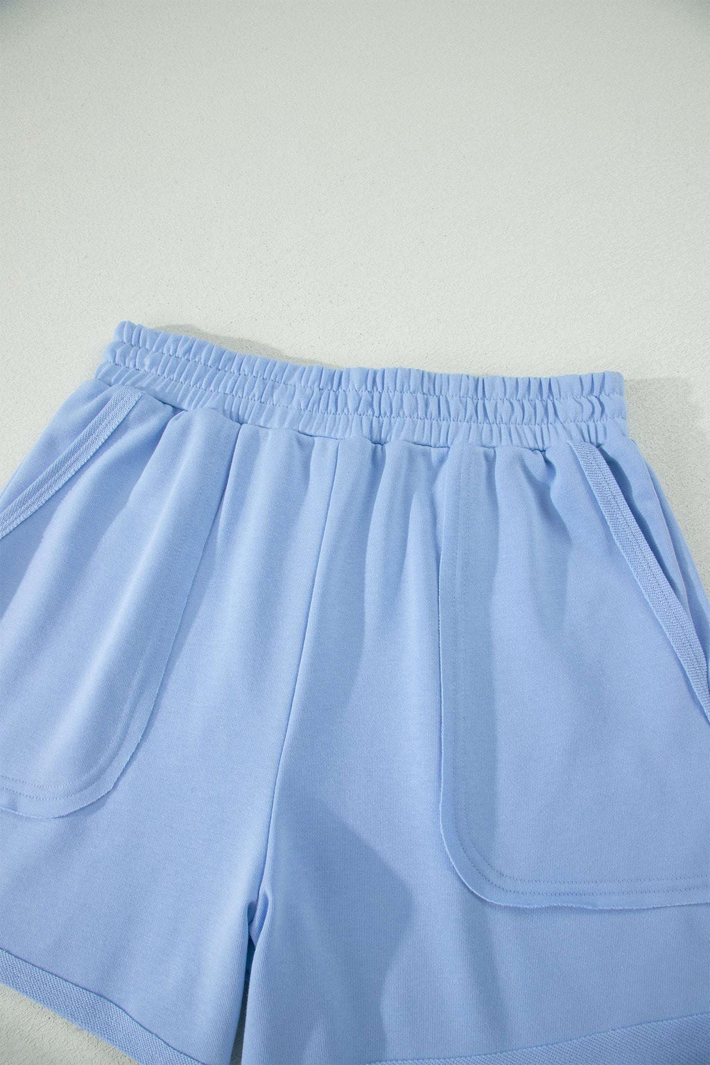 Serafina | Collared Polo Tee and Elastic Waist Shorts Two Piece Set