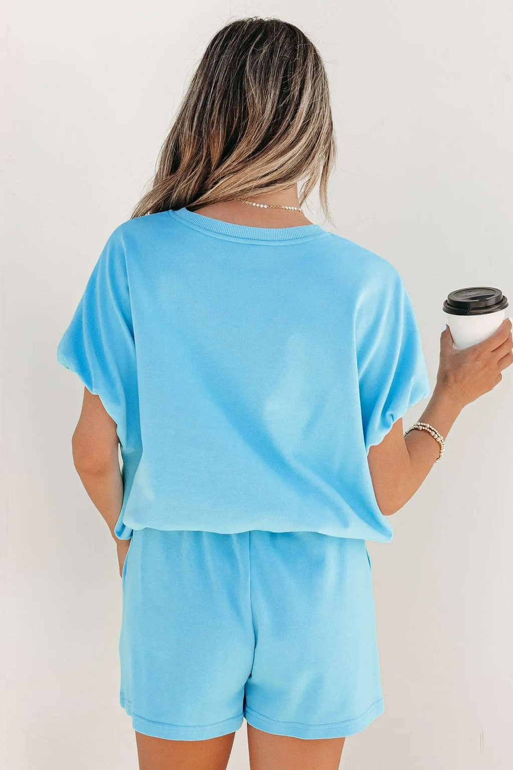 Paloma | Relaxed Blouson Top and Drawstring Shorts Two Piece Set