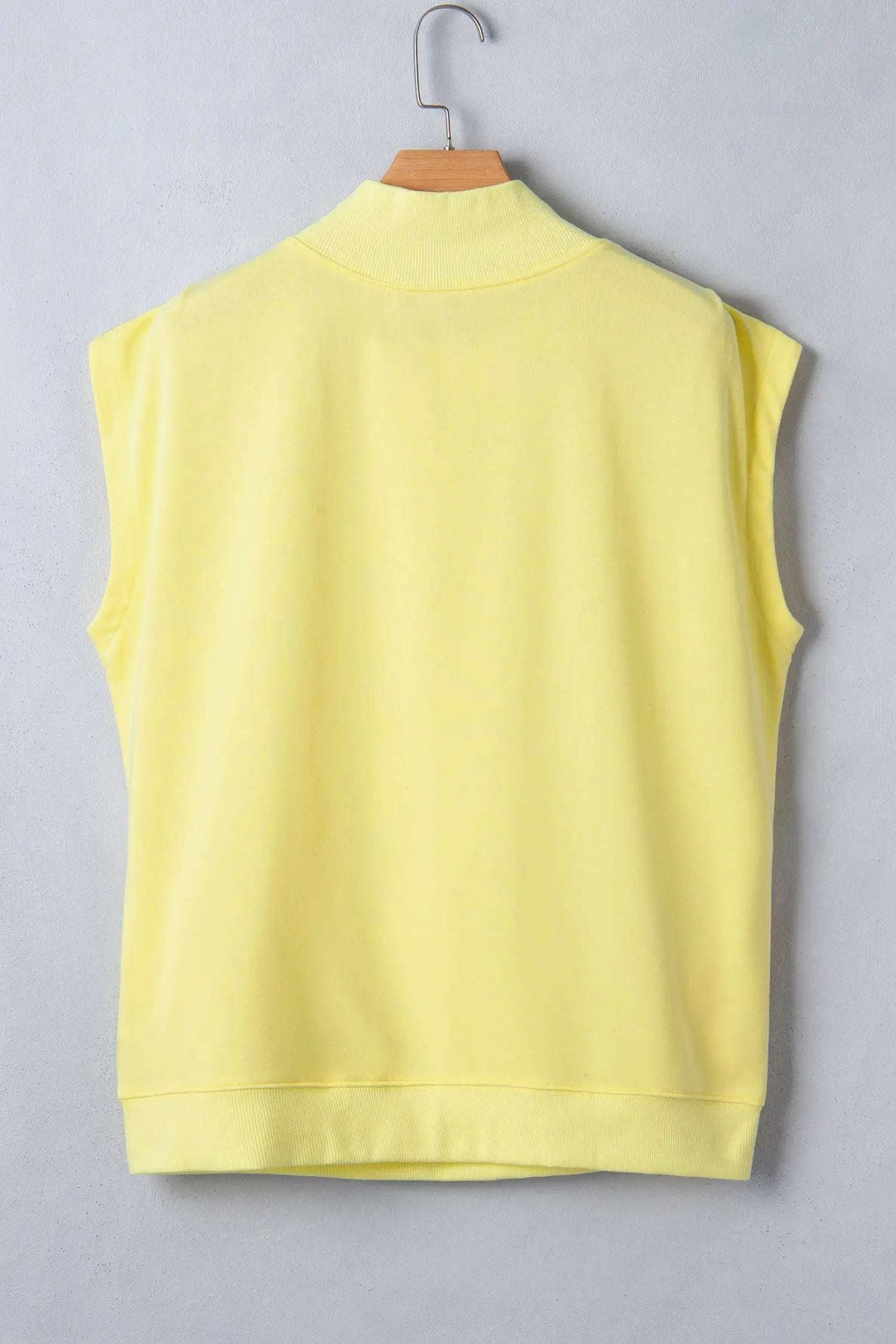 Danae | Mock Neck Cap Sleeve Relaxed Top for Everyday Layering