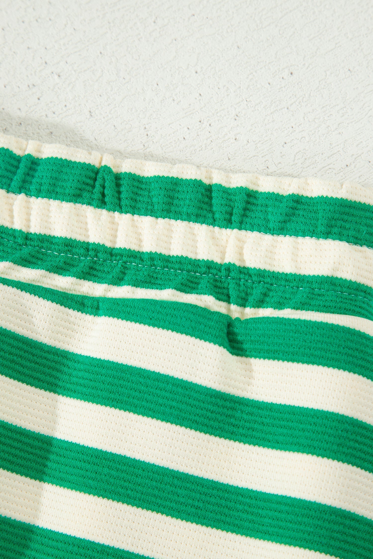 Thalia | Textured Stripe Zip Collar Sleeveless Top and Skort Set