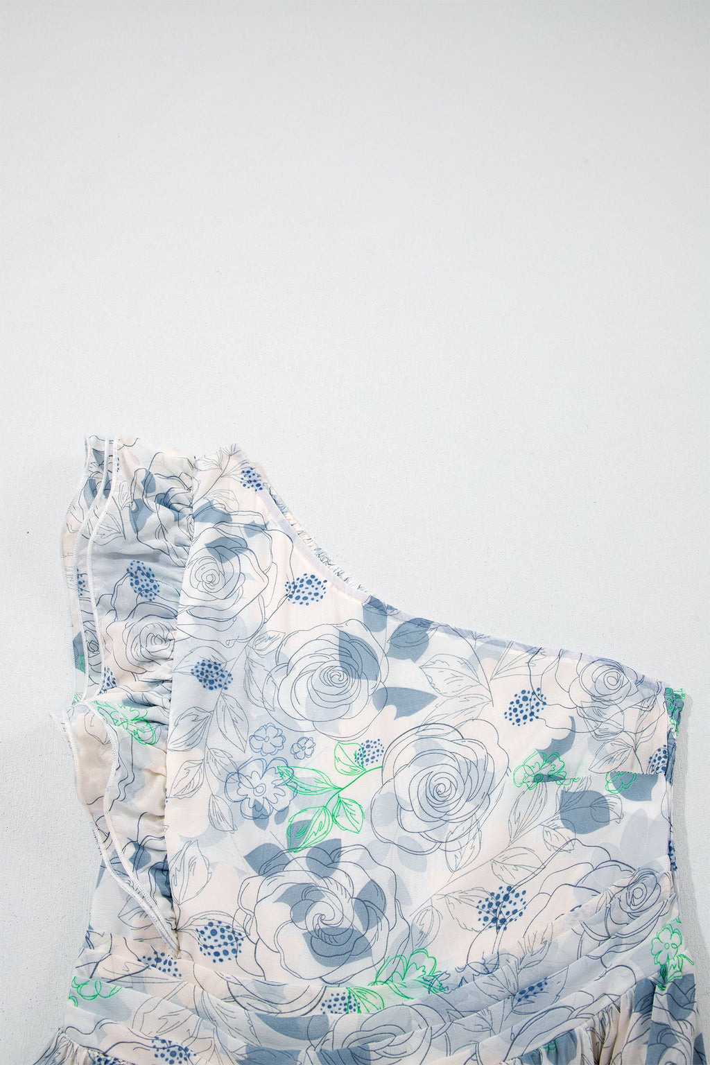 Giulietta | Floral One Shoulder Ruffled Maxi Dress for Summer Occasions