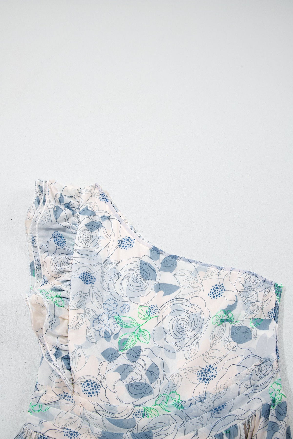 Giulietta | Floral One Shoulder Ruffled Maxi Dress for Summer Occasions