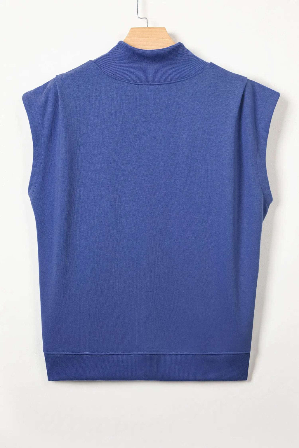 Danae | Mock Neck Cap Sleeve Relaxed Top for Everyday Layering