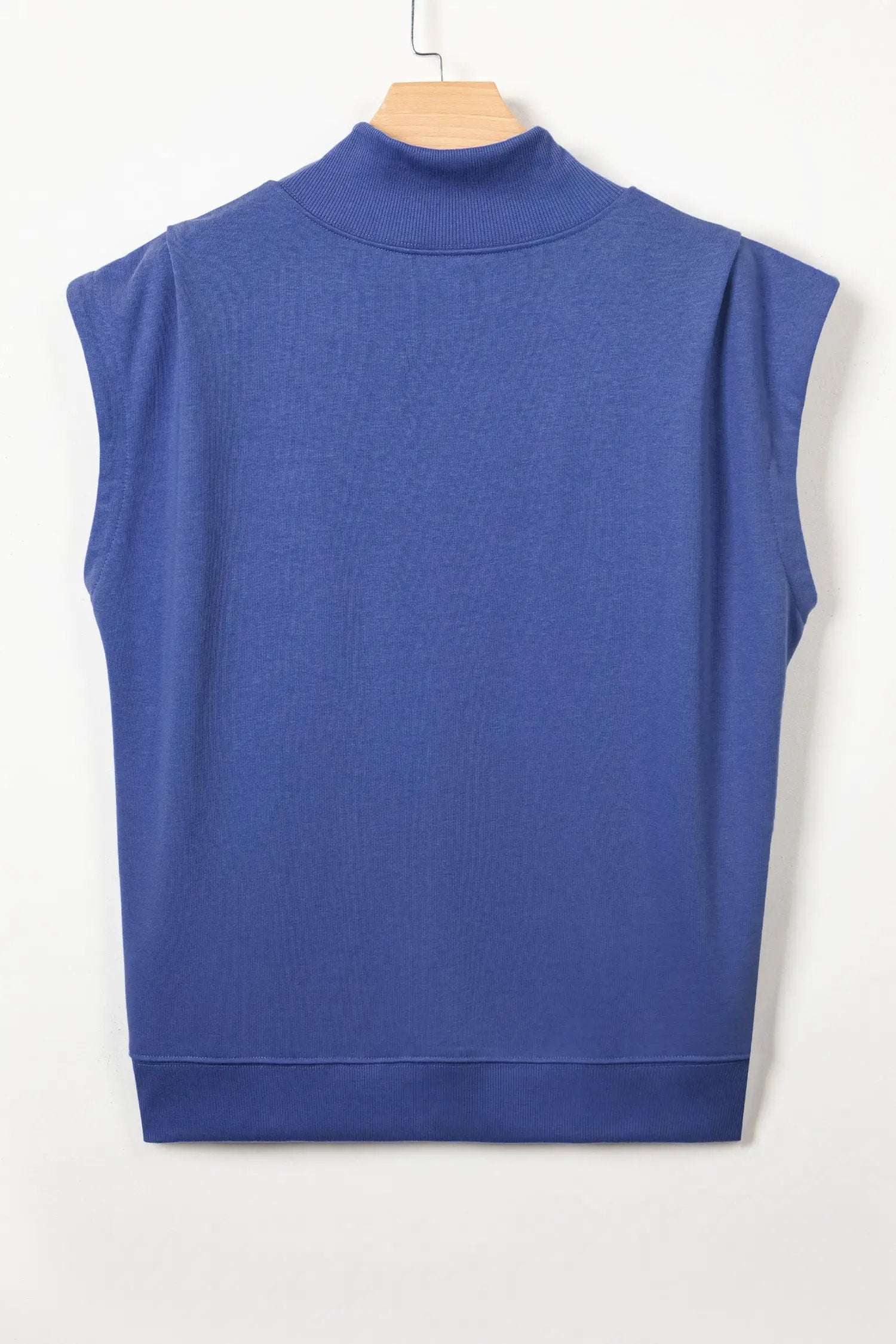 Danae | Mock Neck Cap Sleeve Relaxed Top for Everyday Layering