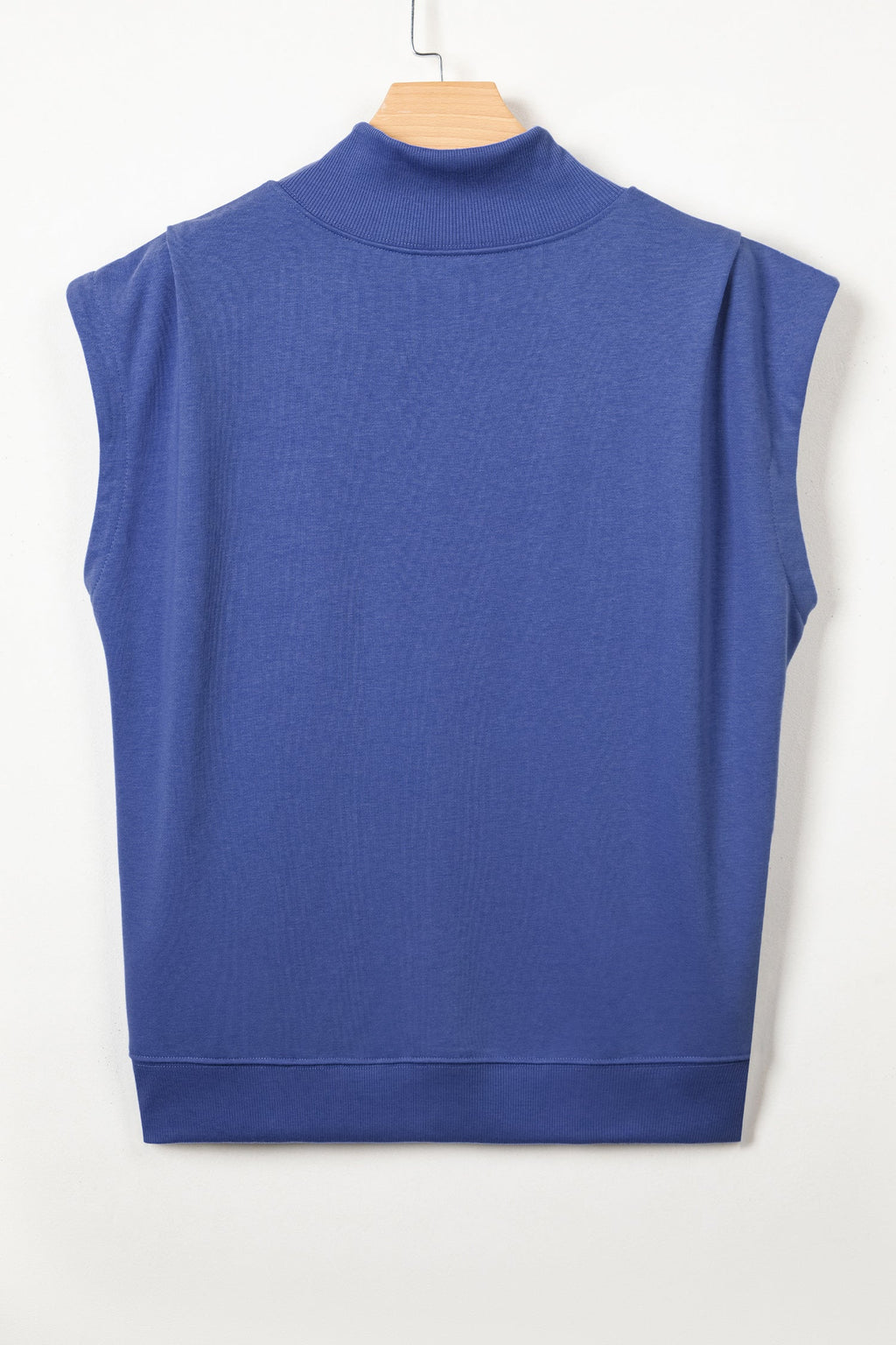 Danae | Mock Neck Cap Sleeve Relaxed Top for Everyday Layering
