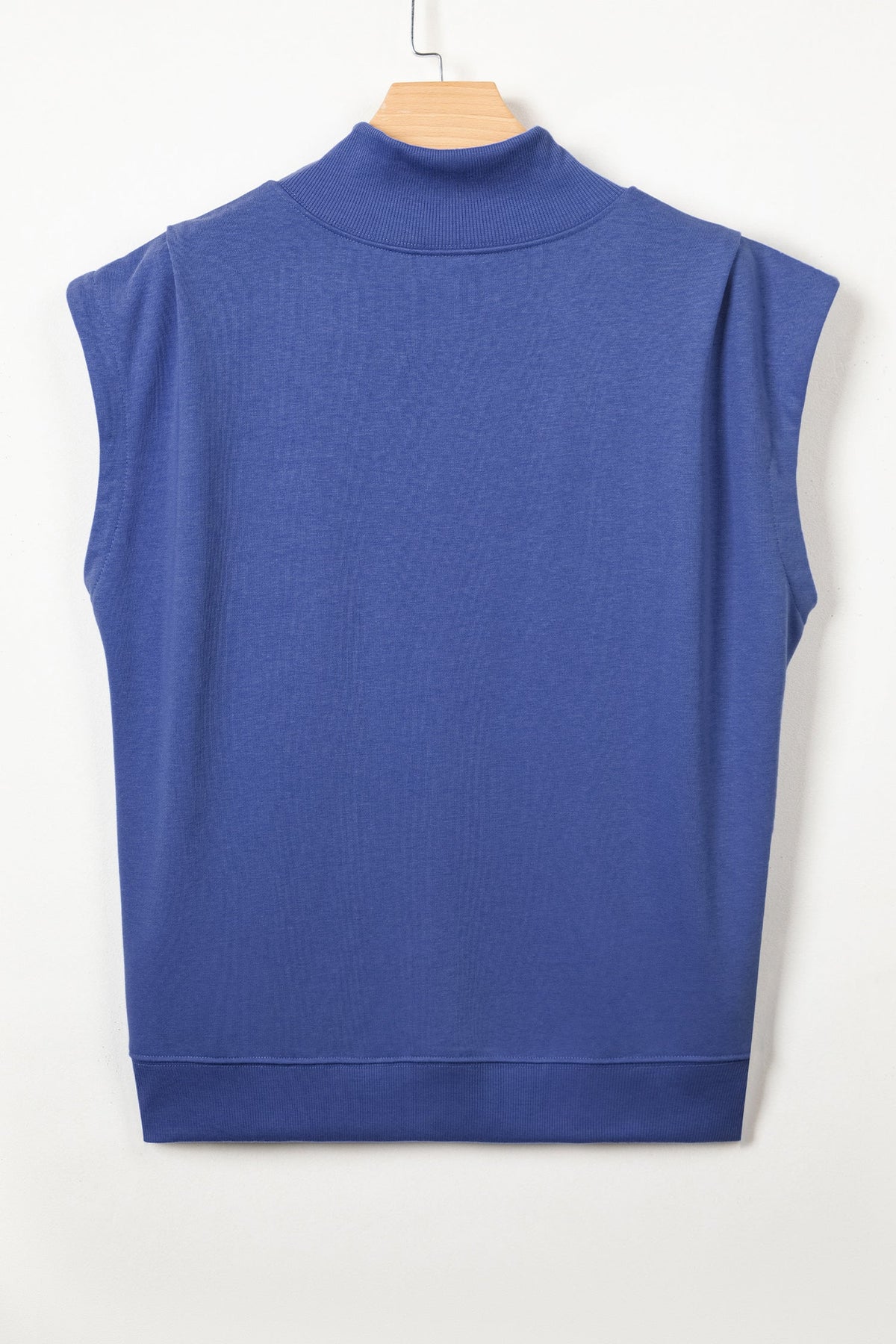 Danae | Mock Neck Cap Sleeve Relaxed Top for Everyday Layering