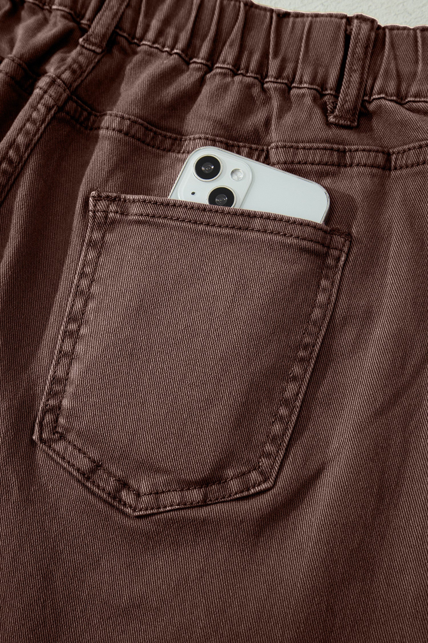 Romilly | Ankle Length Barrel Leg Jeans with Square Patch Pockets