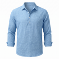 Caspian button front shirt on white background