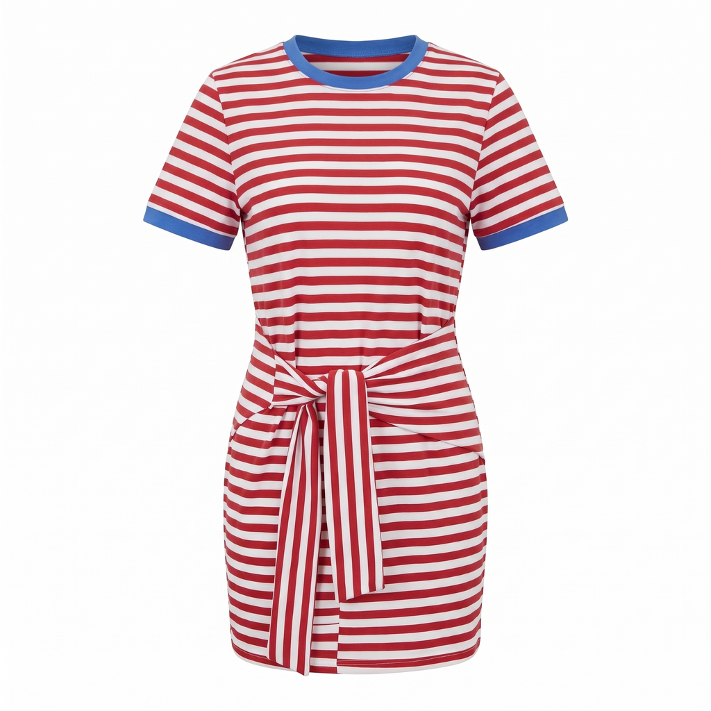 Marlowe tee mini dress on white background
